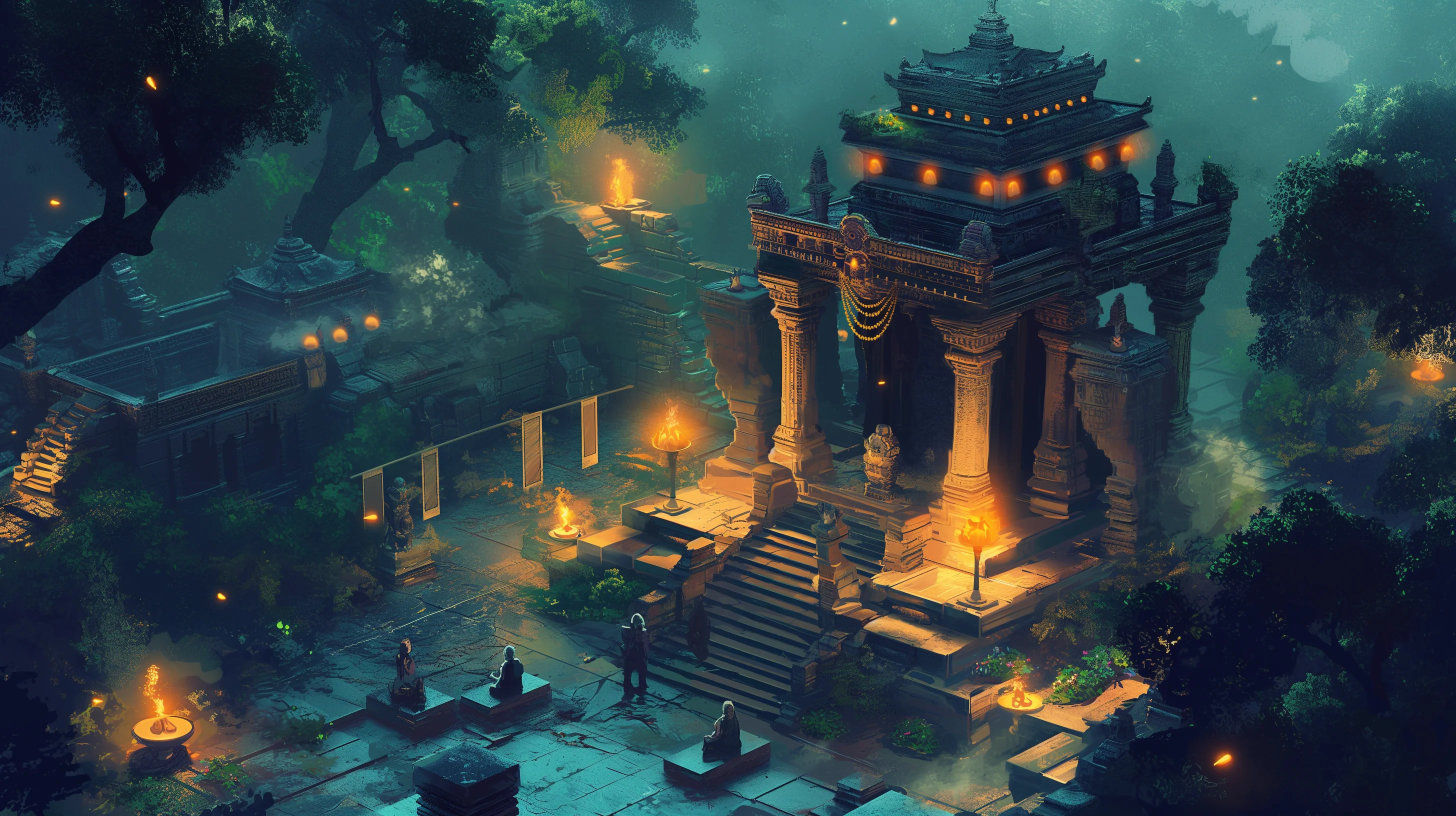 Grand ancient ashram
