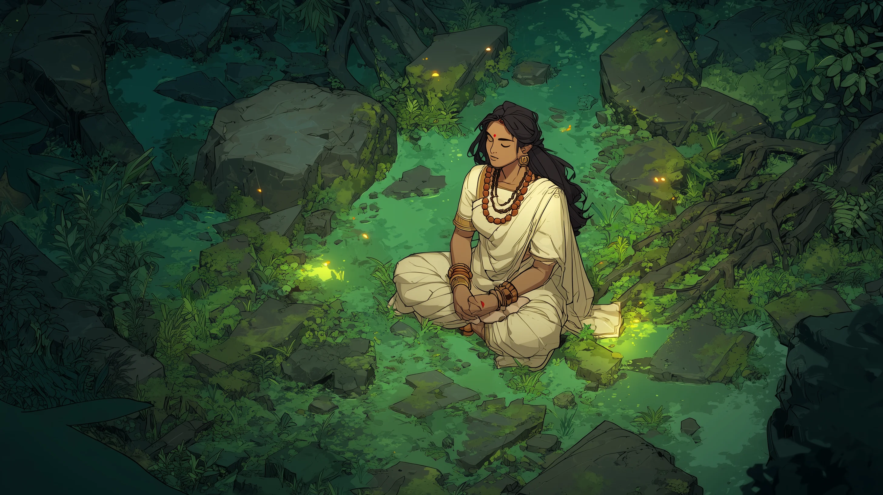 Serene devotional figure